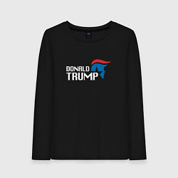 Лонгслив хлопковый женский Donald Trump Logo, цвет: черный