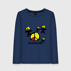 Лонгслив хлопковый женский Olodum, цвет: тёмно-синий