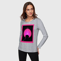 Лонгслив хлопковый женский Blade Runner 2049, цвет: меланж — фото 2