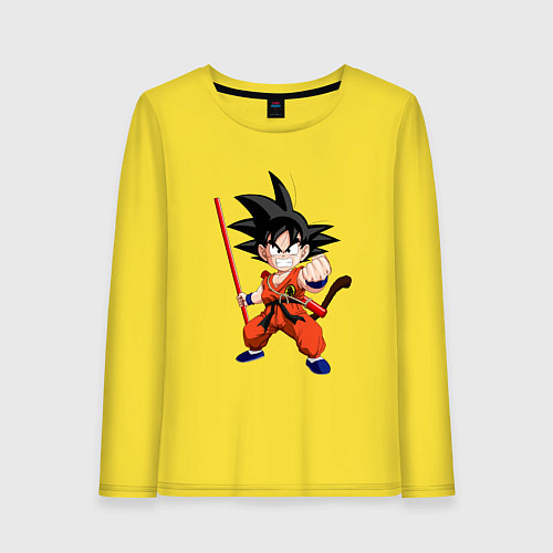 Женский лонгслив Маленький Сон Гоку / Желтый – фото 1