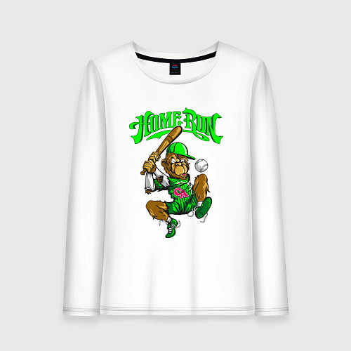 Женский лонгслив Home Run Monkey / Белый – фото 1
