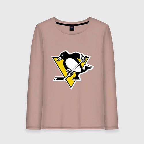 Женский лонгслив Pittsburgh Penguins / Пыльно-розовый – фото 1