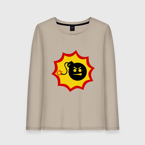 Женский лонгслив Крутой Сэм / Миндальный – фото 1