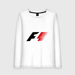 Лонгслив хлопковый женский Formula 1, цвет: белый