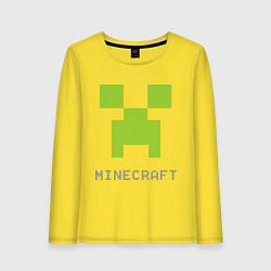 Женский лонгслив Minecraft logo grey