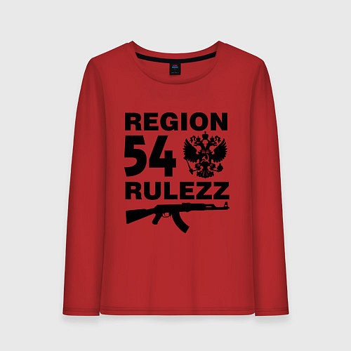 Женский лонгслив Region 54 Rulezz / Красный – фото 1