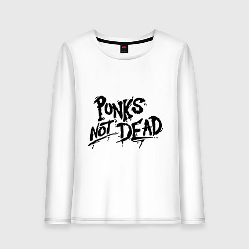 Женский лонгслив Punks not dead / Белый – фото 1