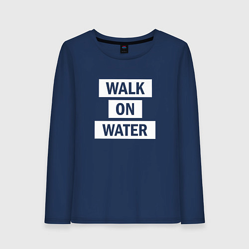 Женский лонгслив 30 STM: Walk on water / Тёмно-синий – фото 1