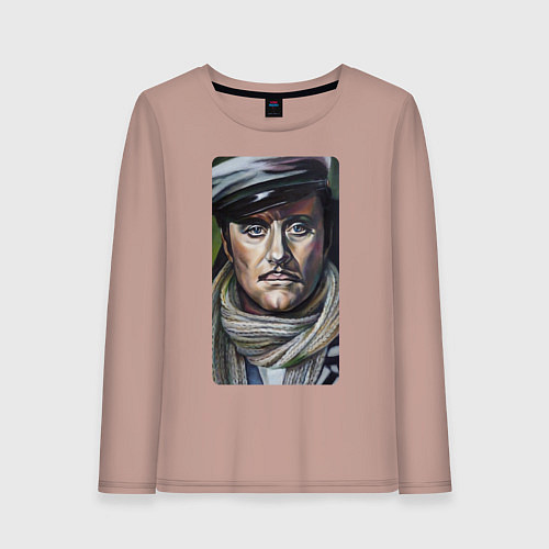 Женский лонгслив Остап Бендер: портрет / Пыльно-розовый – фото 1