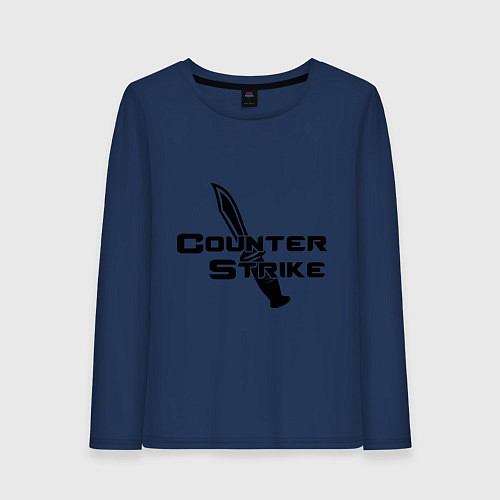Женский лонгслив Counter Strike: Knife / Тёмно-синий – фото 1