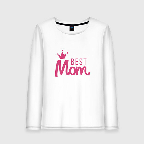 Женский лонгслив Best Mom / Белый – фото 1