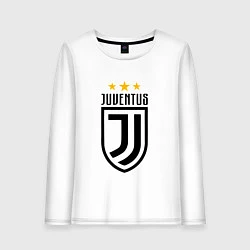 Лонгслив хлопковый женский Juventus FC: 3 stars, цвет: белый