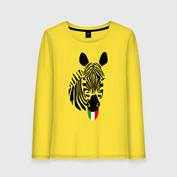 Лонгслив хлопковый женский Juventus Zebra, цвет: желтый