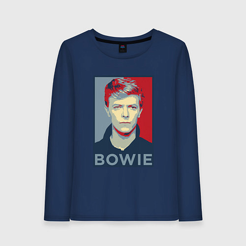 Женский лонгслив Bowie Poster / Тёмно-синий – фото 1