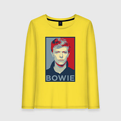 Лонгслив хлопковый женский Bowie Poster, цвет: желтый
