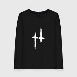 Лонгслив хлопковый женский Hunt: Showdown White Logo, цвет: черный
