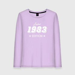 Лонгслив хлопковый женский Limited Edition 1983 цвета лаванда — фото 1