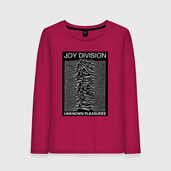 Лонгслив хлопковый женский Joy Division: Unknown Pleasures, цвет: маджента