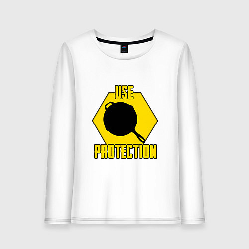 Женский лонгслив Use Protection / Белый – фото 1