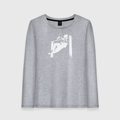 Женский лонгслив Street Workout - выход силой белый / Меланж – фото 1