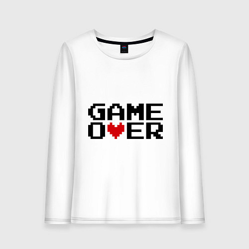 Женский лонгслив Game over 8 bit / Белый – фото 1