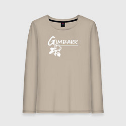 Лонгслив хлопковый женский Gimbarr: колумбийский стиль, цвет: миндальный