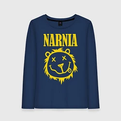 Лонгслив хлопковый женский Narnia, цвет: тёмно-синий