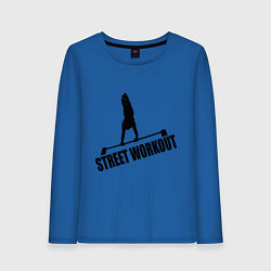 Лонгслив хлопковый женский Street WorkOut, цвет: синий