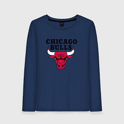 Лонгслив хлопковый женский Chicago Bulls, цвет: тёмно-синий