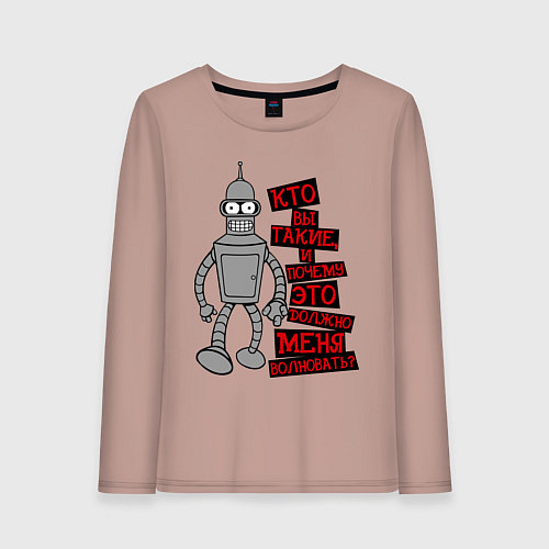 Женский лонгслив Бэндер: кто вы такие? / Пыльно-розовый – фото 1