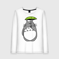 Женский лонгслив Totoro с зонтом