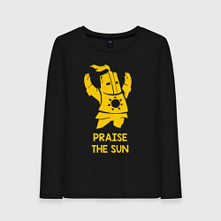 Лонгслив хлопковый женский Praise the Sun, цвет: черный