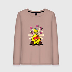 Лонгслив хлопковый женский Homer Relax, цвет: пыльно-розовый