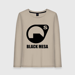 Лонгслив хлопковый женский HL: Black mesa, цвет: миндальный