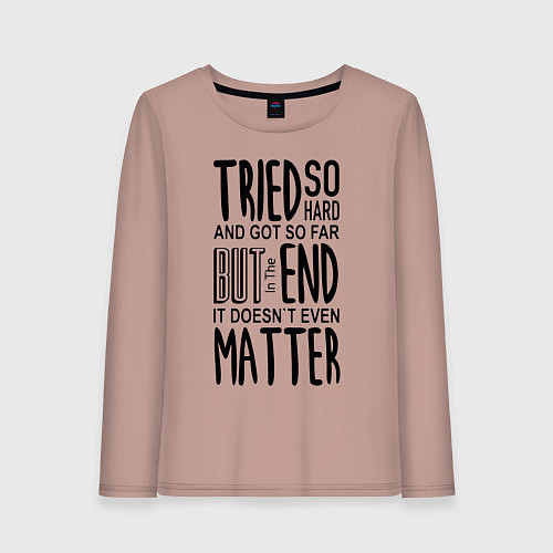 Женский лонгслив Linkin Park: Tried so Hard / Пыльно-розовый – фото 1