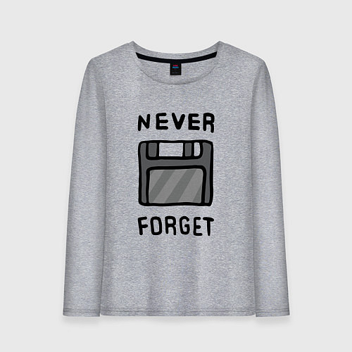 Женский лонгслив Never Forget / Меланж – фото 1