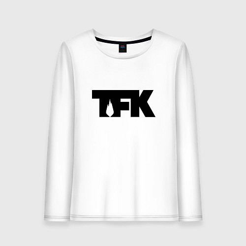 Женский лонгслив TFK: Black Logo / Белый – фото 1