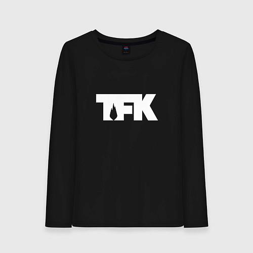 Женский лонгслив TFK: White Logo / Черный – фото 1
