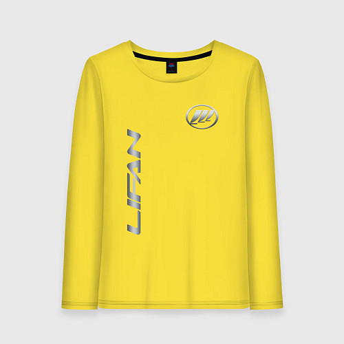 Женский лонгслив Lifan с лого / Желтый – фото 1