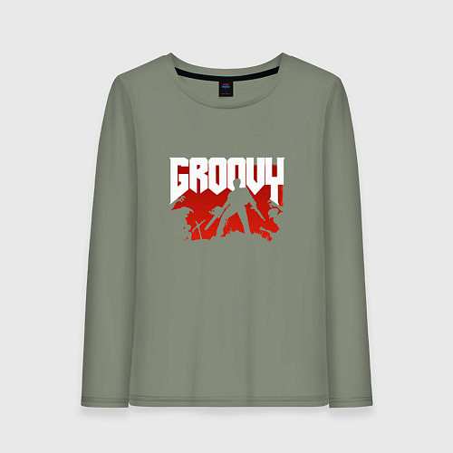 Женский лонгслив Evil Dead: Groovy / Авокадо – фото 1