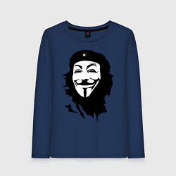 Лонгслив хлопковый женский Vendetta Chegevara, цвет: тёмно-синий