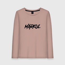 Лонгслив хлопковый женский Markul, цвет: пыльно-розовый