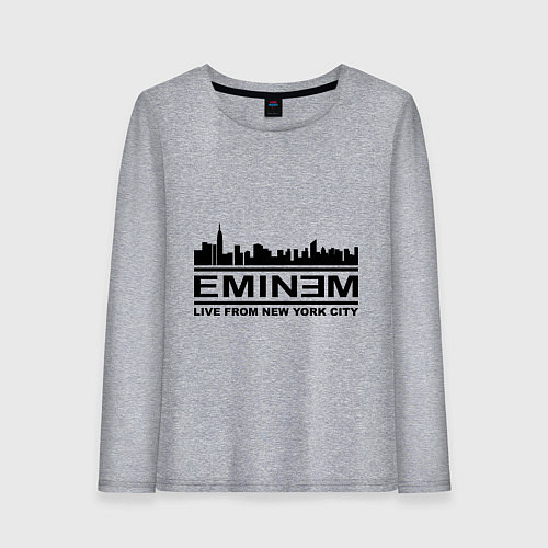 Женский лонгслив Eminem: Live from NY / Меланж – фото 1