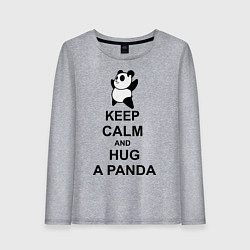 Женский лонгслив Keep Calm & Hug A Panda