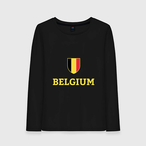 Женский лонгслив Belgium / Черный – фото 1