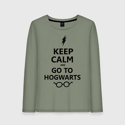 Женский лонгслив Keep Calm & Go To Hogwarts