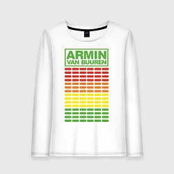 Лонгслив хлопковый женский Armin van Buuren: EQ, цвет: белый