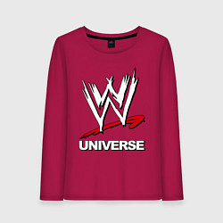 Лонгслив хлопковый женский WWE universe, цвет: маджента