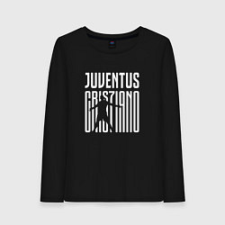 Лонгслив хлопковый женский Juventus: Cristiano Ronaldo 7, цвет: черный