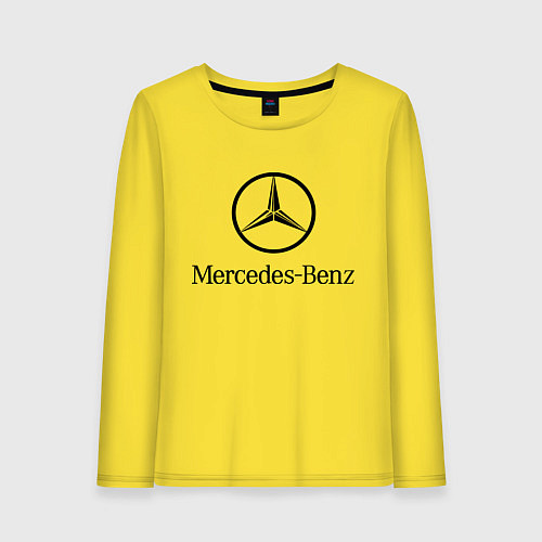 Женский лонгслив Logo Mercedes-Benz / Желтый – фото 1